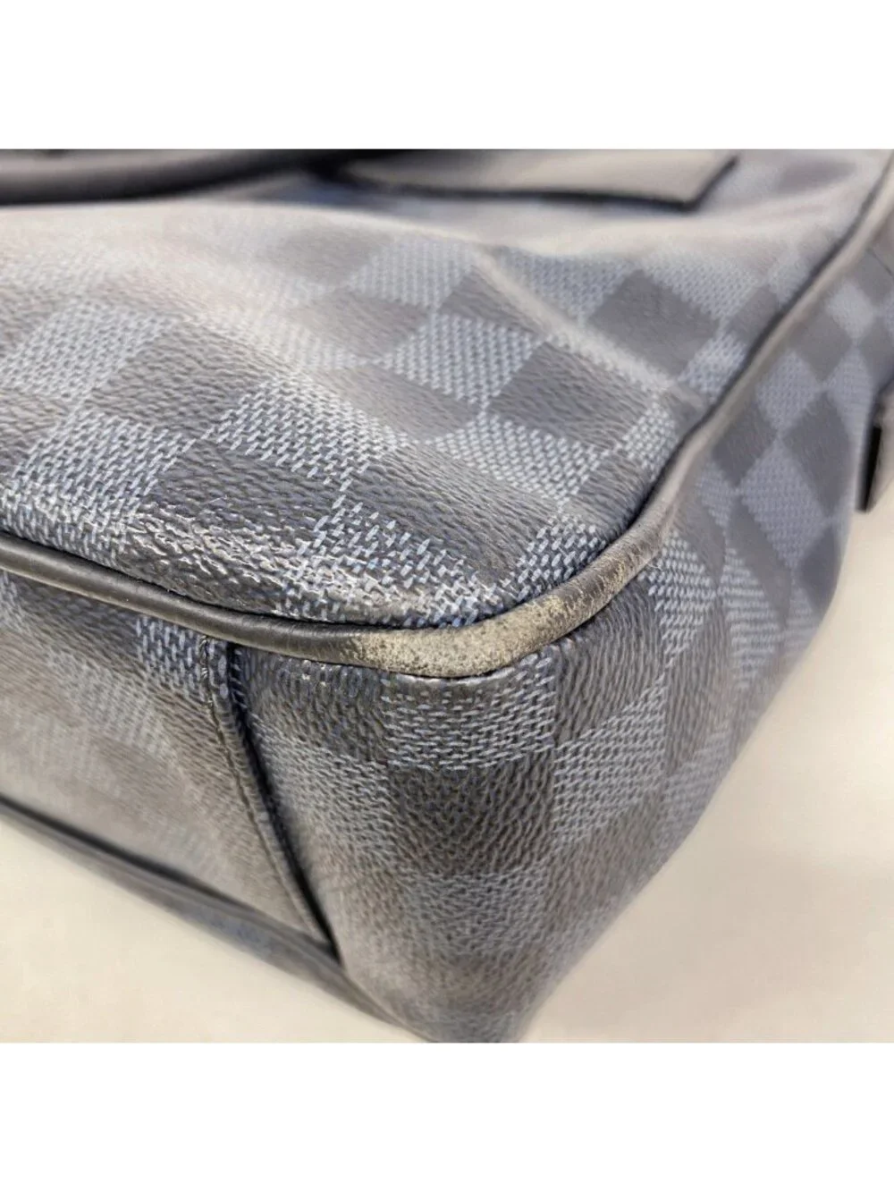 Louis Vuitton Business Bag Damier Cobalt Porte Documents Black Navy